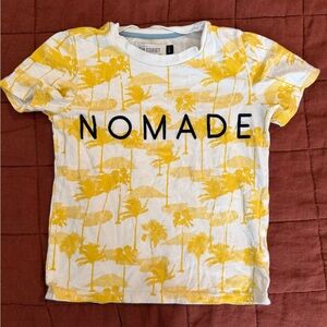 Jean Bourget Yellow Palm Print Kids Tee